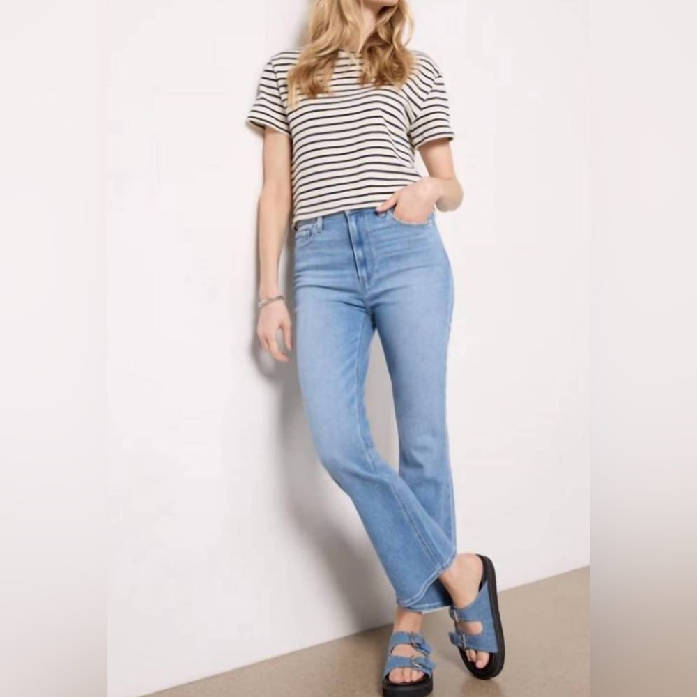 PAIGE claudine ankle flare jean in persona size 26